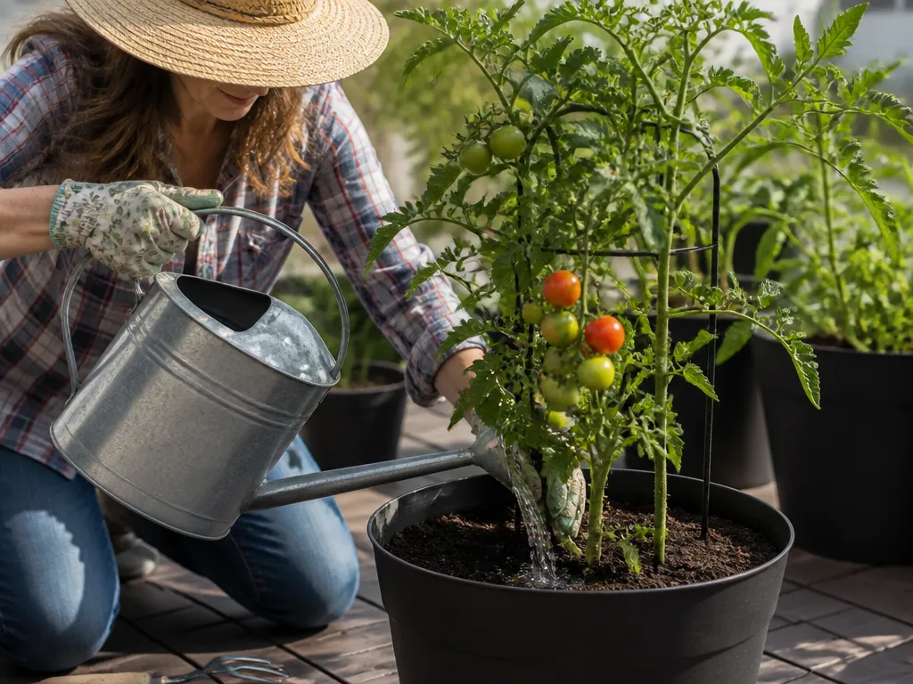 Watering And Feeding Schedules - how to grow tomatoes in containers?